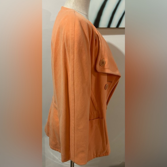 Escada VINTAGE Double-Breasted Orange‎ Jacket MEDIUM - Picture 3 of 13